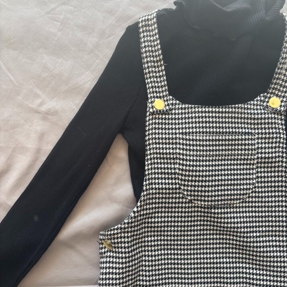 Max Studio Kids Plaid Pinafore Overall Dress – Size 4T